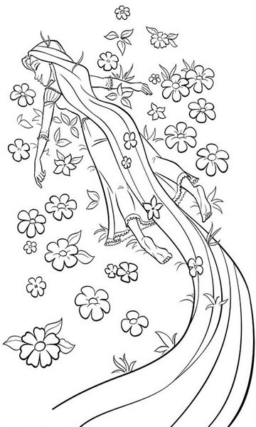 kolorowanka Zaplątani do wydruku malowanka coloring page Tangled Roszpunka Disney z bajki dla dzieci nr 51